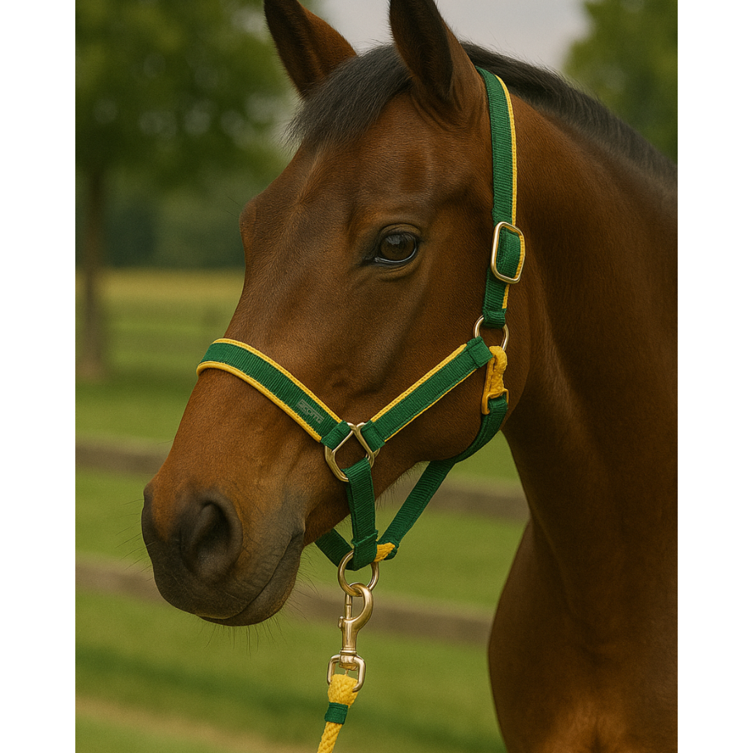 3 Horse Polypropylene Halter – Adjustable Lightweight Webbing
