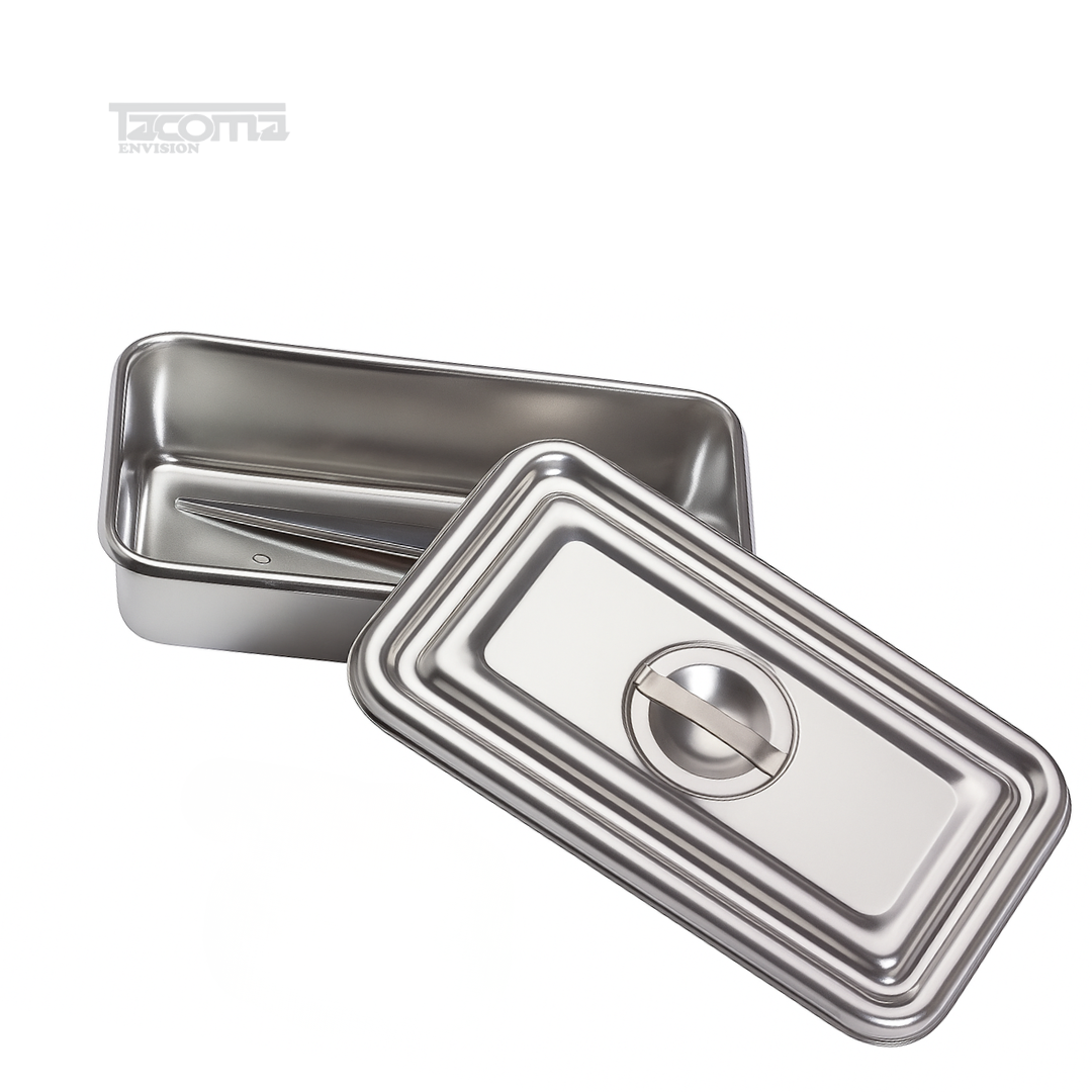 4 Instruments Box – Stainless Steel Veterinary Instrument Storage Case - Image 1