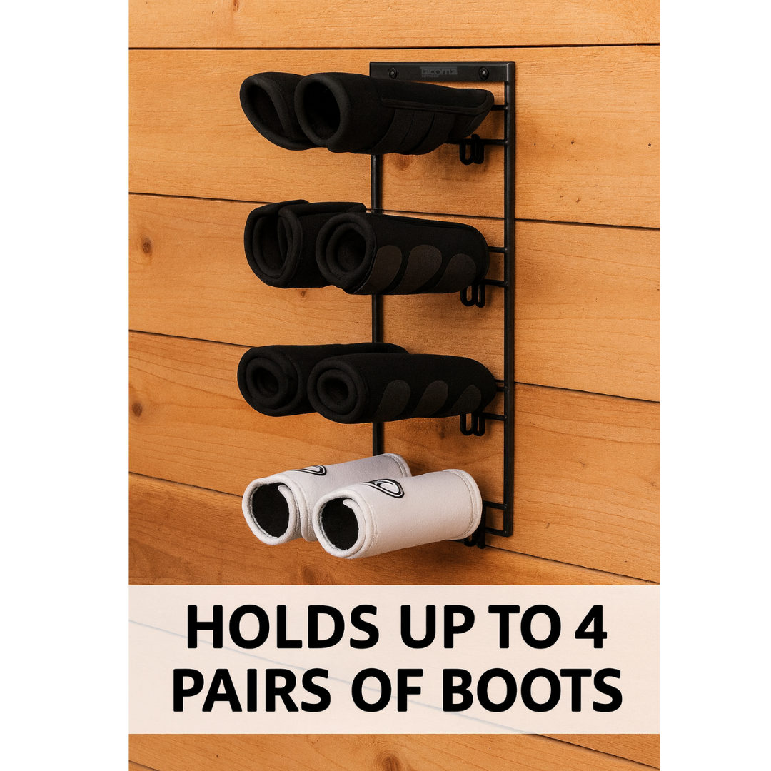 1 Horse Boot Rack – Wall-Mounted Metal Rack for Drying & Organizing Horse Boots