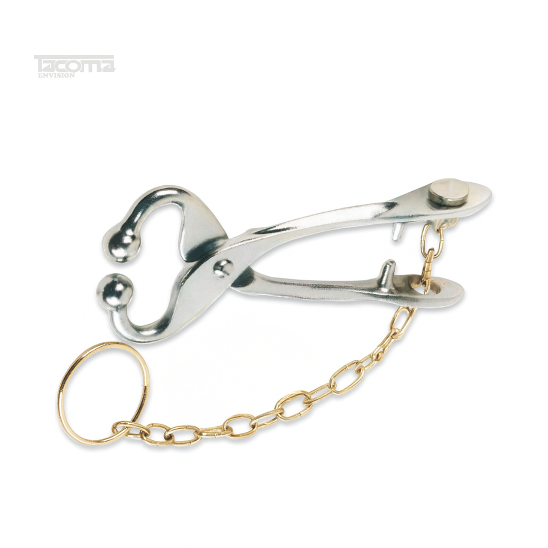 13 Heavy-Duty Bull Holder with Chain – Stainless Steel Nose Grip Tool - Image 1