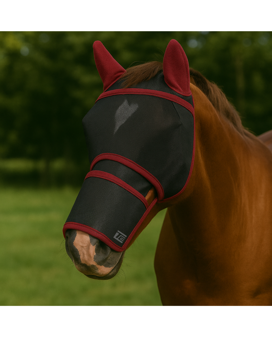 2 Horse Fly Mask with Nose Cover - Full Face Protection