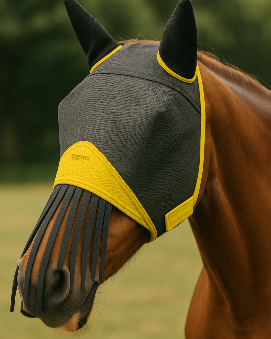 2 Horse Fringe Fly Mask - Anti-Fly Tassels