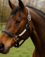 Horse Leather Halter Premium Adjustable Halter with Soft Padding - Image 2