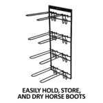 Horse Boot Rack – Wall-Mounted Metal Rack for Drying & Organizing Horse Boots - Image 2