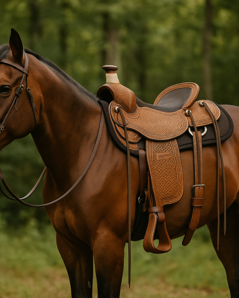 Horse Roping Saddle Heavy-Duty Western Leather Saddle