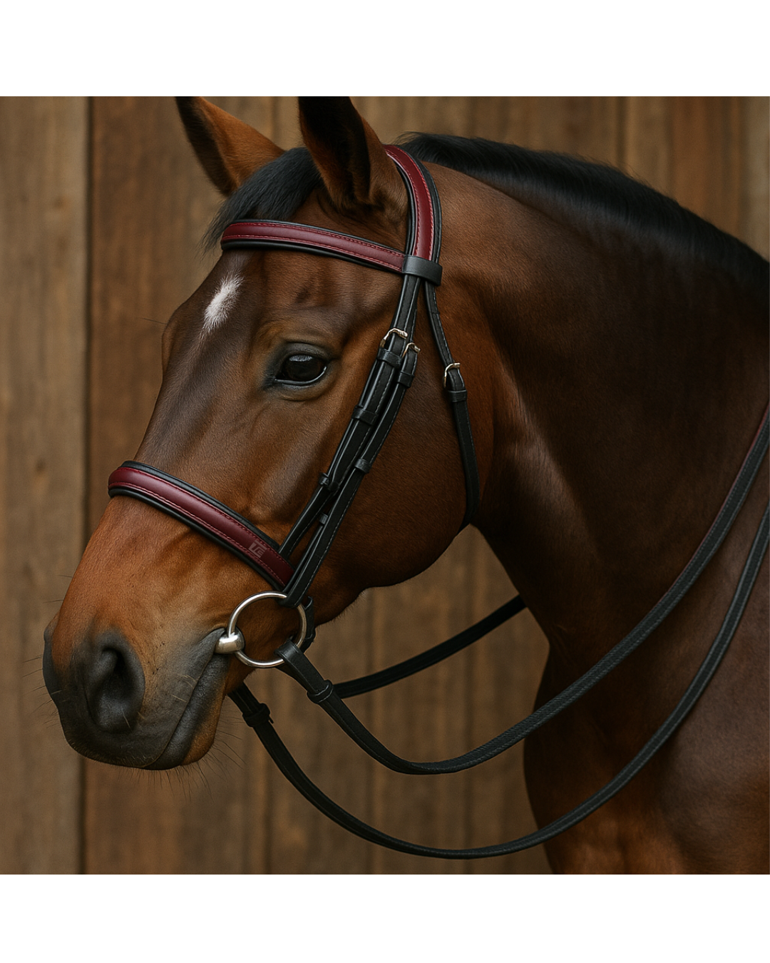 4 Premium Leather Horse Bridle & Rubber Grip Rein Set