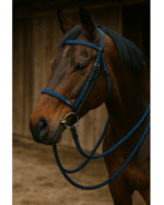 Premium Leather Horse Bridle & Laced Rein Set