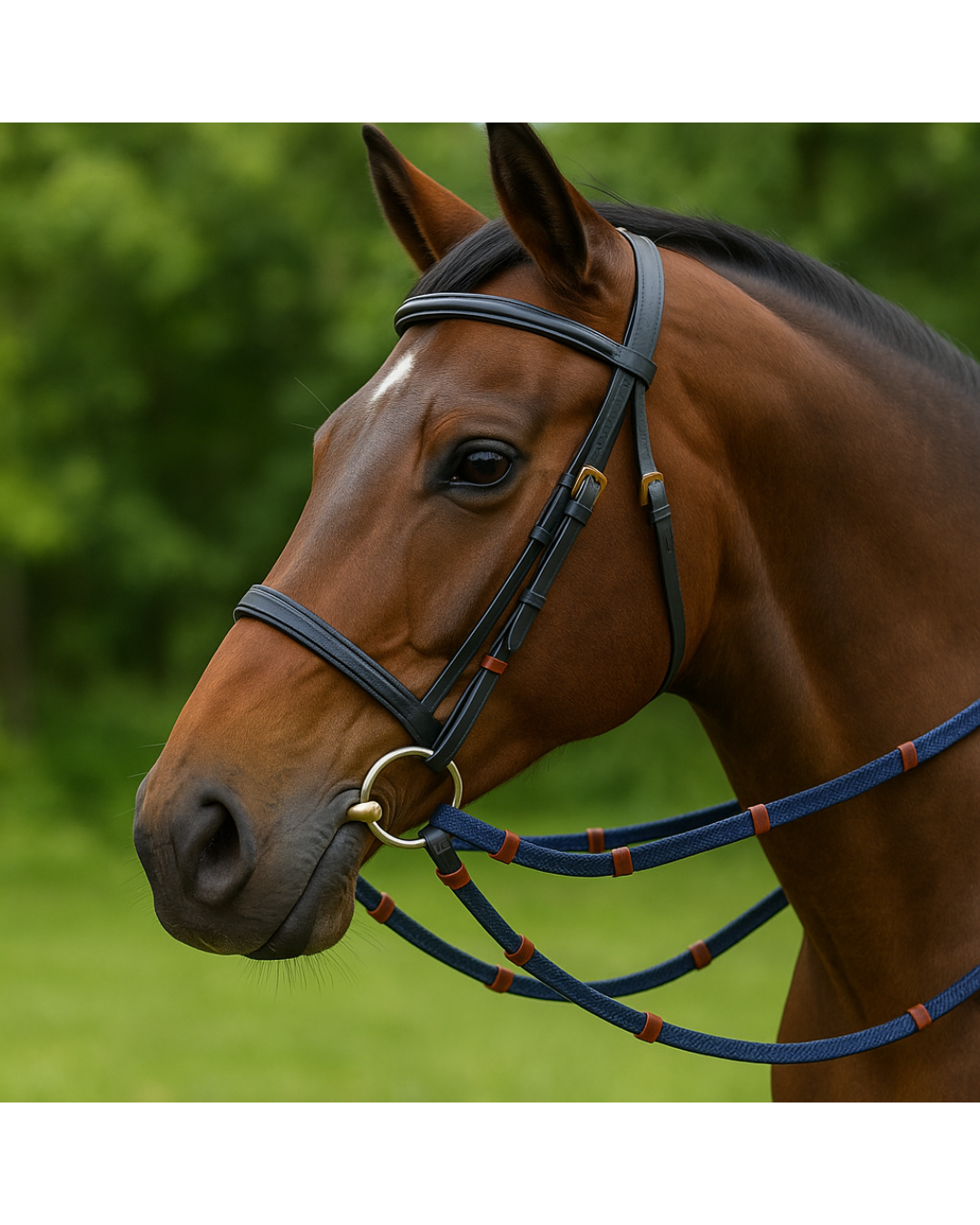 9 Horse Webbed Reins with Leather Stops for Superior Grip and Control