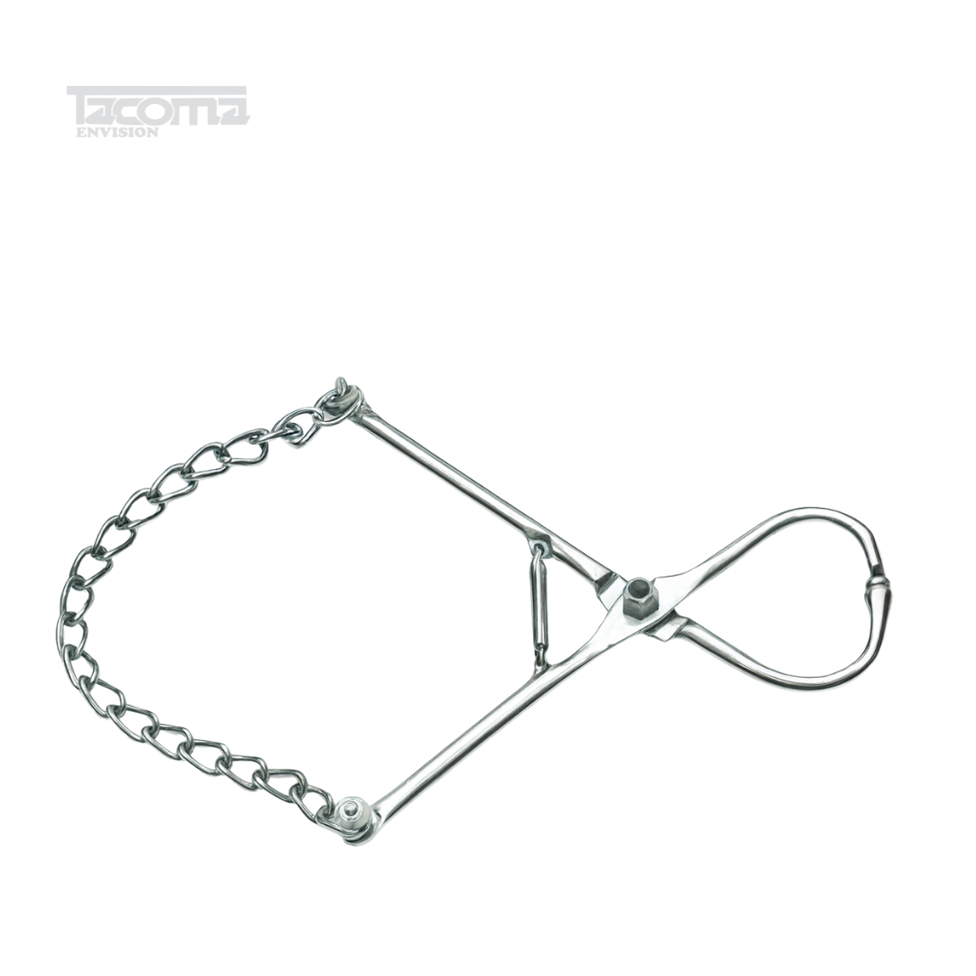 c Bull Holder with Chain – Heavy-Duty Stainless Steel Nose Grip Tool - Image 1