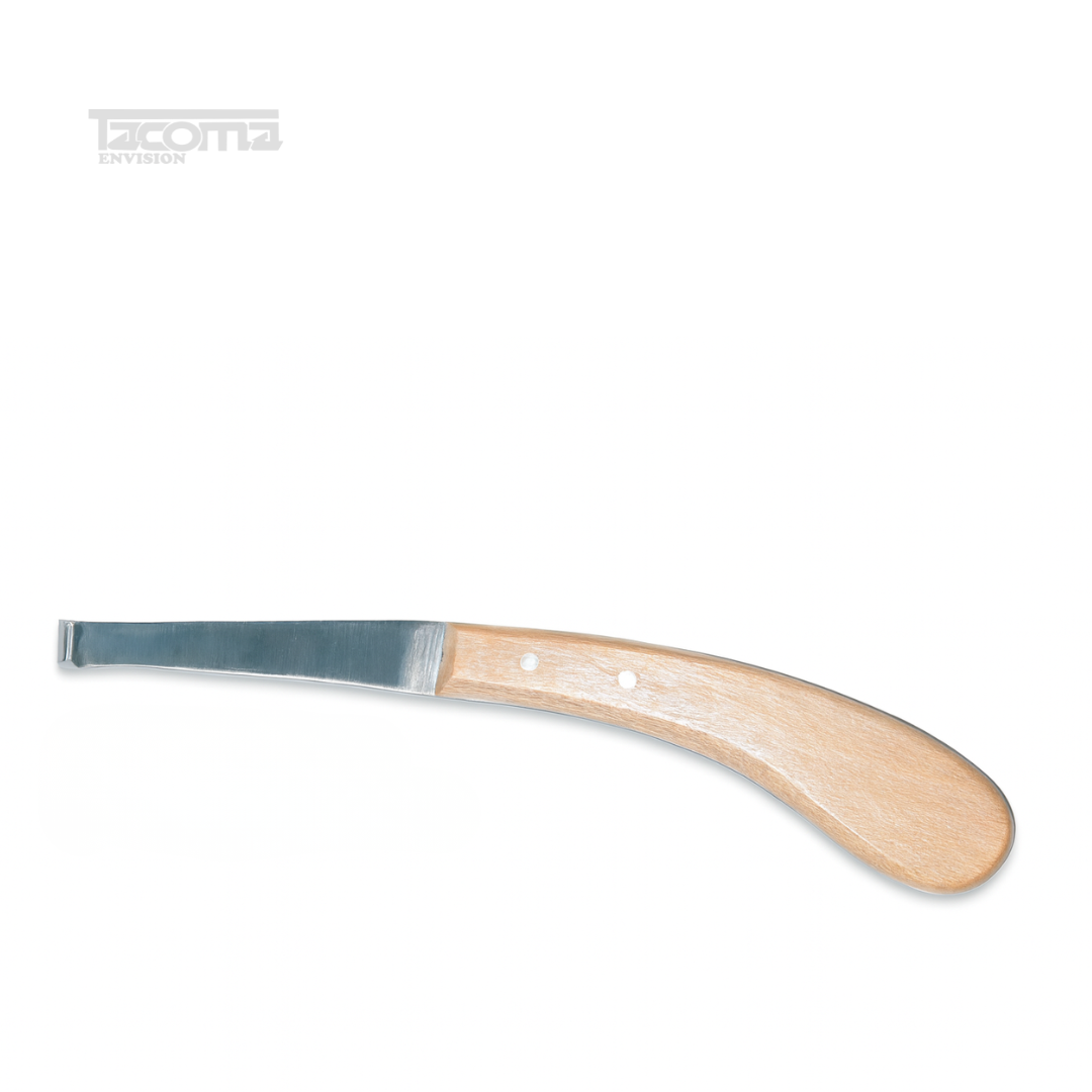7 Hoof Knife Wooden Handle with Right Edge – Professional Farrier Tool for Accurate Hoof Trimming - Image 1